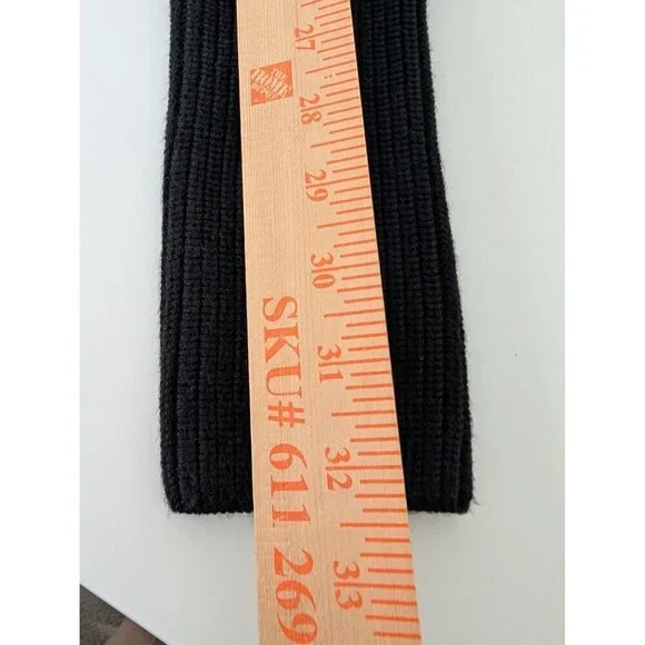 NEW Express Ribbed Maxi Dress Womens Size Medium Black Stretch V Neck Long - Picture 11 of 12